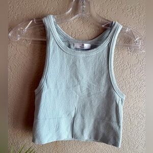 Habit Mint/Sage Green Ribbed Tank Top
Size M
